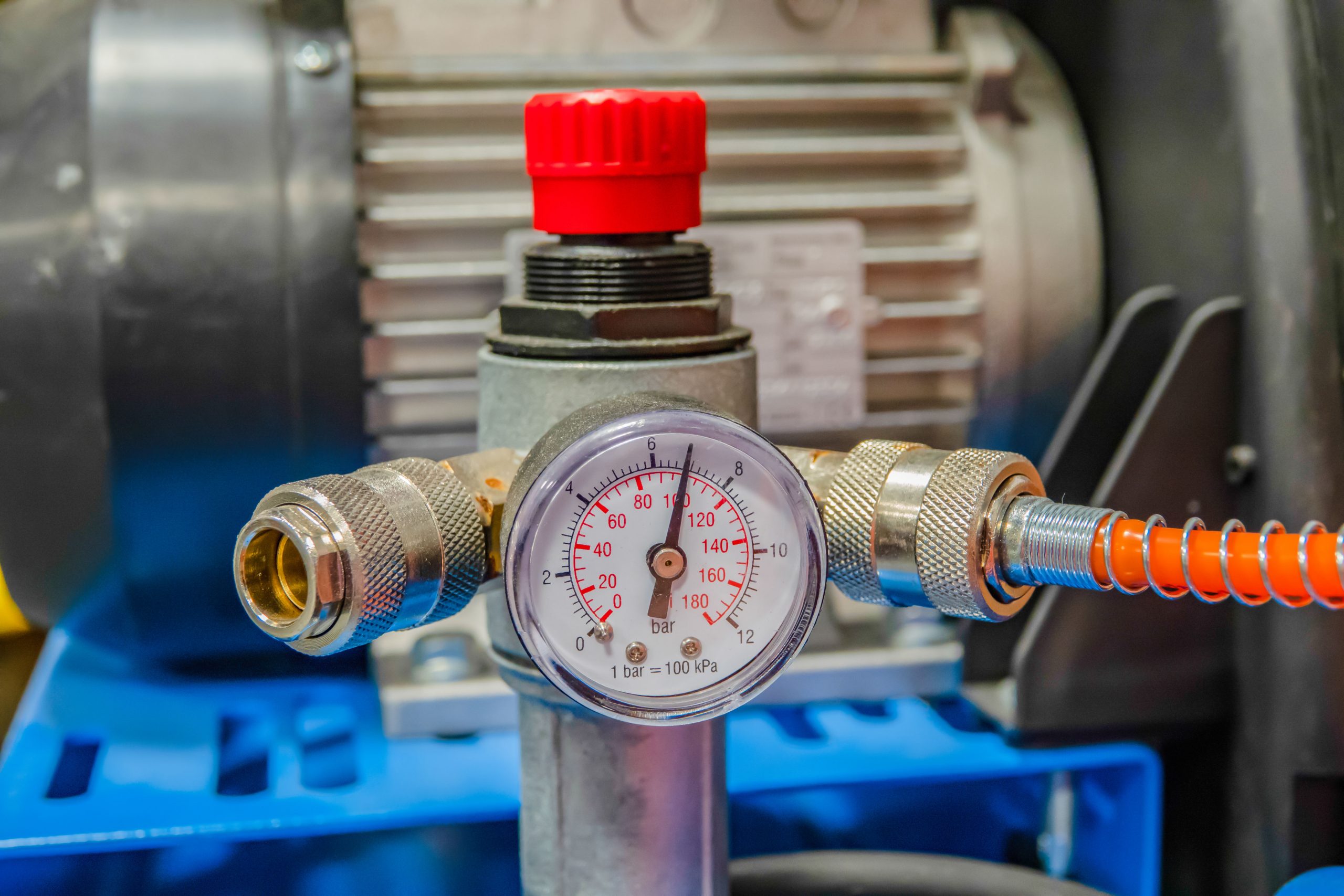 Pipe Manometr Of Air Compressor - Measure Air Pressure. Manometr